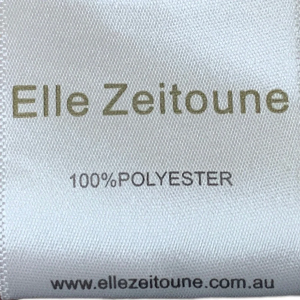Elle Zeitoune Champagne Satin Halter Neck Maxi Dress Gown Medium Formal Wedding